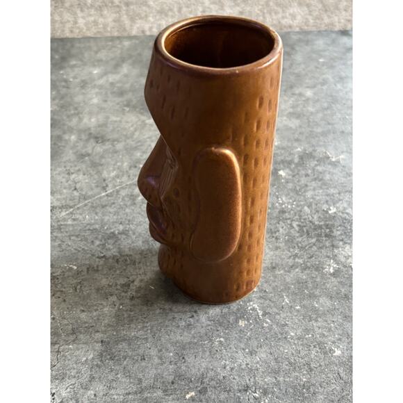 Tiki Mug Tiki Bar Ware Light Brown Ceramic 12oz Polynesian Tumbler - Picture 4 of 6